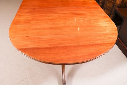 ANTIQUE 12FT GEORGE III REVIVAL TRIPLE PILLAR DINING TABLE 19TH C - ADDITIONAL PHOTO 8