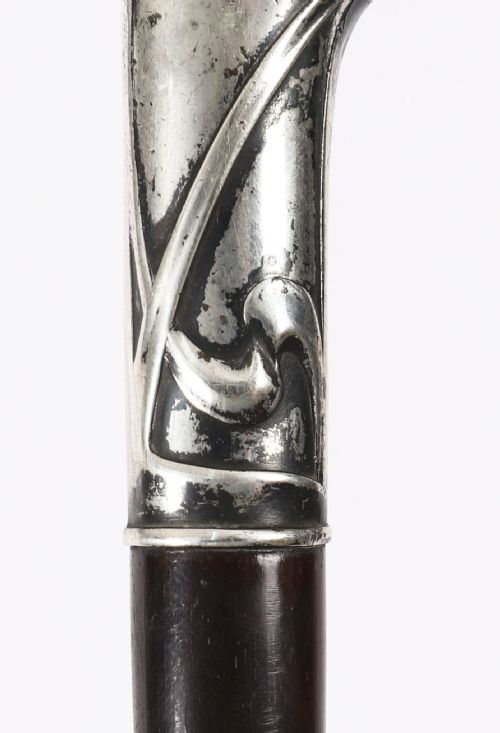 ANTIQUE FRENCH SILVER WALKING CANE STICK19TH CENTURY 90CM 36INCH - ADDITIONAL PHOTO 6