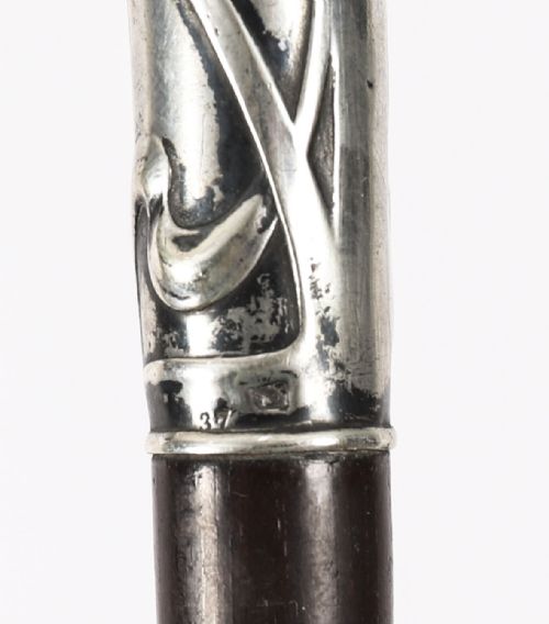 ANTIQUE FRENCH SILVER WALKING CANE STICK19TH CENTURY 90CM 36INCH - ADDITIONAL PHOTO 7