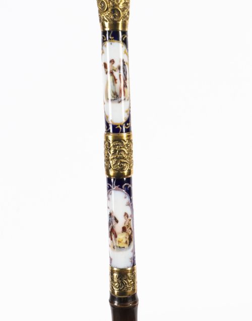 ANTIQUE FRENCH GOLD PLATE SEVRES PORCELAIN WALKING SWORD STICK 19THC 91CM 36 - ADDITIONAL PHOTO 7