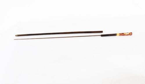 ANTIQUE FRENCH SEVRES PORCELAIN WALKING SWORD STICK 19TH C 89CM 35 INCHES - ADDITIONAL PHOTO 2