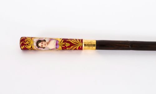 ANTIQUE FRENCH SEVRES PORCELAIN WALKING SWORD STICK 19TH C 89CM 35 INCHES - ADDITIONAL PHOTO 4