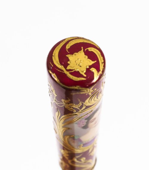 ANTIQUE FRENCH SEVRES PORCELAIN WALKING SWORD STICK 19TH C 89CM 35 INCHES - ADDITIONAL PHOTO 10