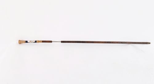 ANTIQUE FRENCH GOLD PLATED SEVRES PORCELAIN WALKING SWORD STICK 19THC 85CM34