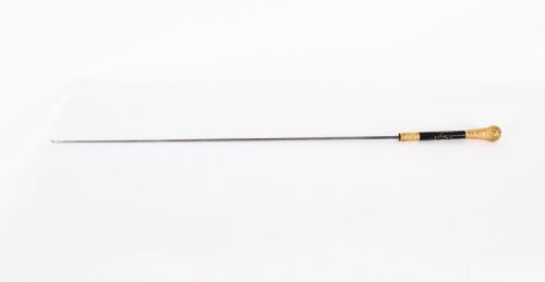 ANTIQUE FRENCH GOLD PLATED SEVRES PORCELAIN WALKING SWORD STICK 19THC 85CM34 - ADDITIONAL PHOTO 8