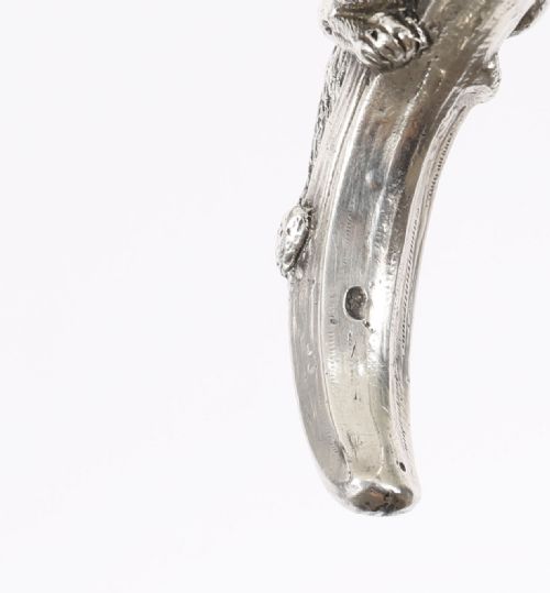 ANTIQUE SILVER FOX HARE HANDLED WALKING STICK CANE 19TH C 92CM 36 INCHES - ADDITIONAL PHOTO 9