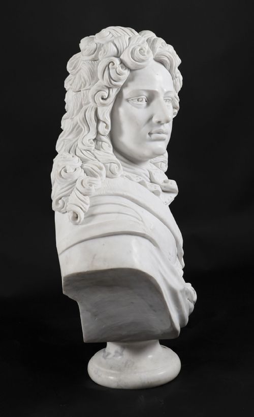 VINTAGE ITALIAN MARBLE BUST OF A NOBLEMAN IN ARMOUR 20TH CENTURY - ADDITIONAL PHOTO 15