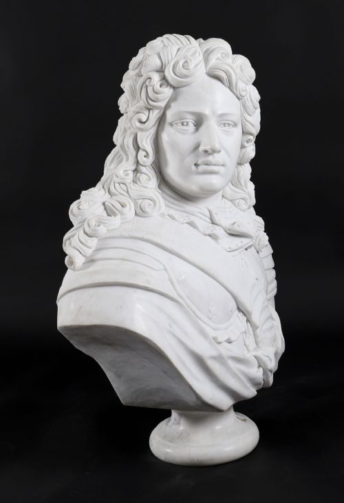 VINTAGE ITALIAN MARBLE BUST OF A NOBLEMAN IN ARMOUR 20TH CENTURY - ADDITIONAL PHOTO 16