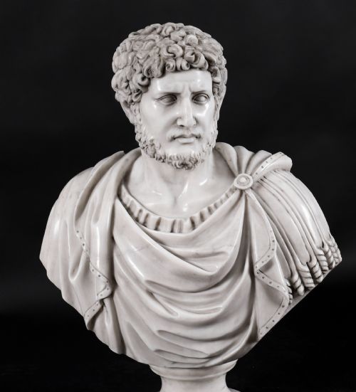 ANTIQUE PAIR MARBLE BUSTS OF EMPERORS LUCIUS VERUS ANTONINUS PIUS 20TH C - ADDITIONAL PHOTO 3