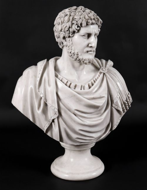 ANTIQUE PAIR MARBLE BUSTS OF EMPERORS LUCIUS VERUS ANTONINUS PIUS 20TH C - ADDITIONAL PHOTO 4