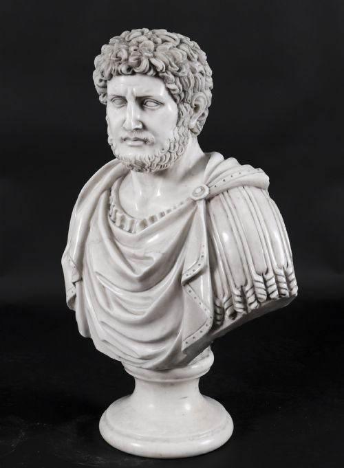 ANTIQUE PAIR MARBLE BUSTS OF EMPERORS LUCIUS VERUS ANTONINUS PIUS 20TH C - ADDITIONAL PHOTO 5