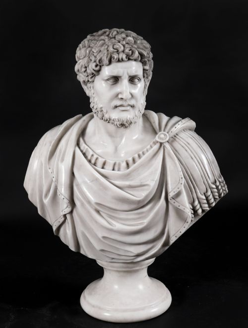 ANTIQUE PAIR MARBLE BUSTS OF EMPERORS LUCIUS VERUS ANTONINUS PIUS 20TH C - ADDITIONAL PHOTO 6