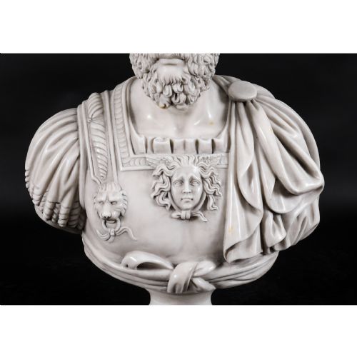 ANTIQUE PAIR MARBLE BUSTS OF EMPERORS LUCIUS VERUS ANTONINUS PIUS 20TH C - ADDITIONAL PHOTO 12
