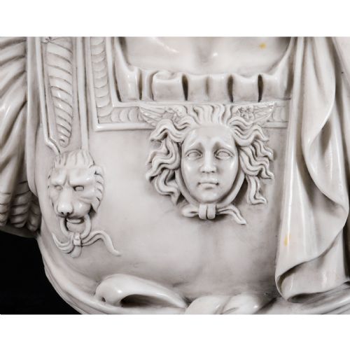 ANTIQUE PAIR MARBLE BUSTS OF EMPERORS LUCIUS VERUS ANTONINUS PIUS 20TH C - ADDITIONAL PHOTO 13