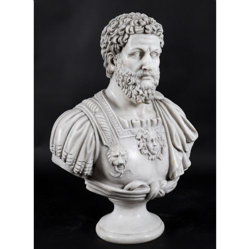 ANTIQUE PAIR MARBLE BUSTS OF EMPERORS LUCIUS VERUS ANTONINUS PIUS 20TH C - ADDITIONAL PHOTO 16