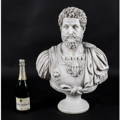 ANTIQUE PAIR MARBLE BUSTS OF EMPERORS LUCIUS VERUS ANTONINUS PIUS 20TH C - ADDITIONAL PHOTO 18