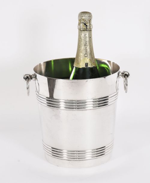ANTIQUE ART DECO SILVER PLATED WINE CHAMPAGNE COOLER BY CHRISTOFLE C1935 - ADDITIONAL PHOTO 1