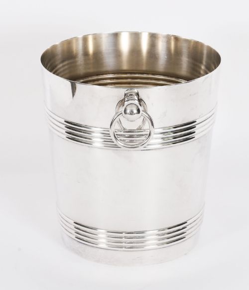ANTIQUE ART DECO SILVER PLATED WINE CHAMPAGNE COOLER BY CHRISTOFLE C1935 - ADDITIONAL PHOTO 4