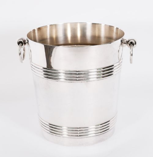ANTIQUE ART DECO SILVER PLATED WINE CHAMPAGNE COOLER BY CHRISTOFLE C1935 - ADDITIONAL PHOTO 5