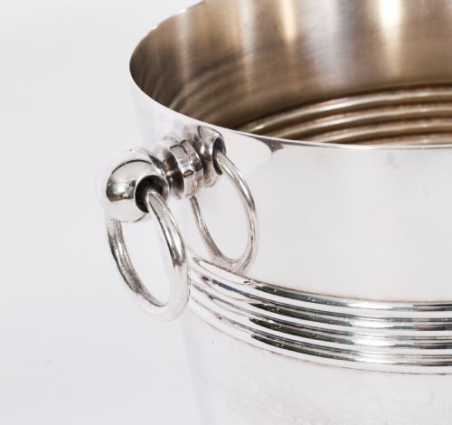 ANTIQUE ART DECO SILVER PLATED WINE CHAMPAGNE COOLER BY CHRISTOFLE C1935 - ADDITIONAL PHOTO 7