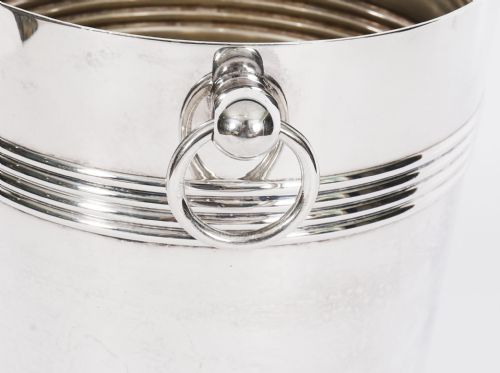 ANTIQUE ART DECO SILVER PLATED WINE CHAMPAGNE COOLER BY CHRISTOFLE C1935 - ADDITIONAL PHOTO 8