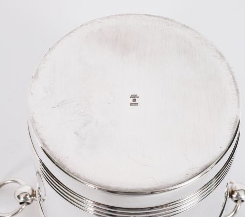 ANTIQUE ART DECO SILVER PLATED WINE CHAMPAGNE COOLER BY CHRISTOFLE C1935 - ADDITIONAL PHOTO 11