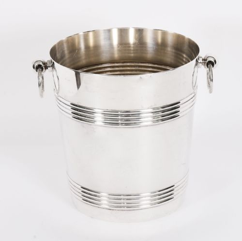ANTIQUE ART DECO SILVER PLATED WINE CHAMPAGNE COOLER BY CHRISTOFLE C1935 - ADDITIONAL PHOTO 15