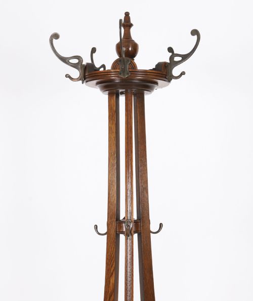 fig 2. Antique Victorian Oak Hall Umbrella Coat Stand 19th Century