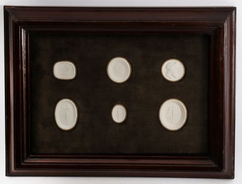 Antique Framed Collection Grand Tour Classical Intaglios Early 19th C
