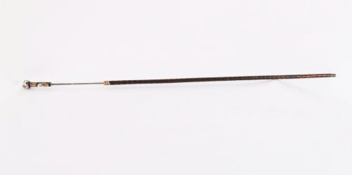 fig 3. Antique French Gold Plate & Porcelain Walking Sword Stick19th C 84cm 33'