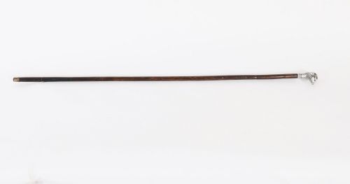 Antique Walking Stick Cane Silver Duck Head Handle Dated 1900 88cm 34.5 Inches