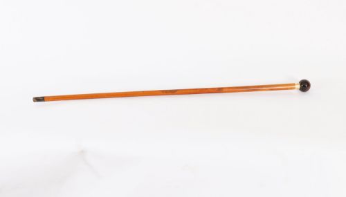 Antique Walking Stick Cane 18ct Gold Pommel Thomas Johnson 1886 92cm 36"