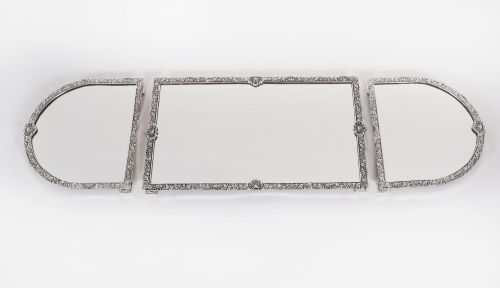 Antique French Silver Plated Mirrored Surtout De Table Plateau Circa 1870 19th C