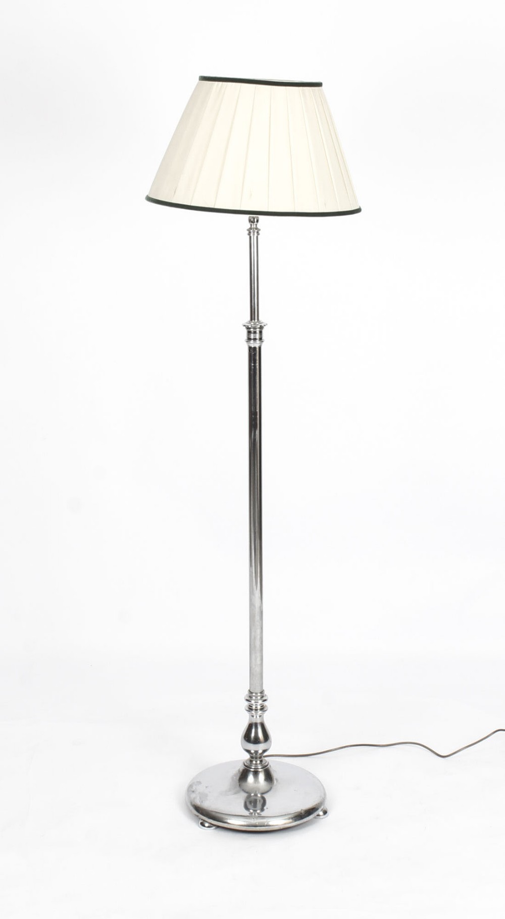 Antique Victorian Silver Plated Adjustable Telescopic Standard Lamp 19th C
