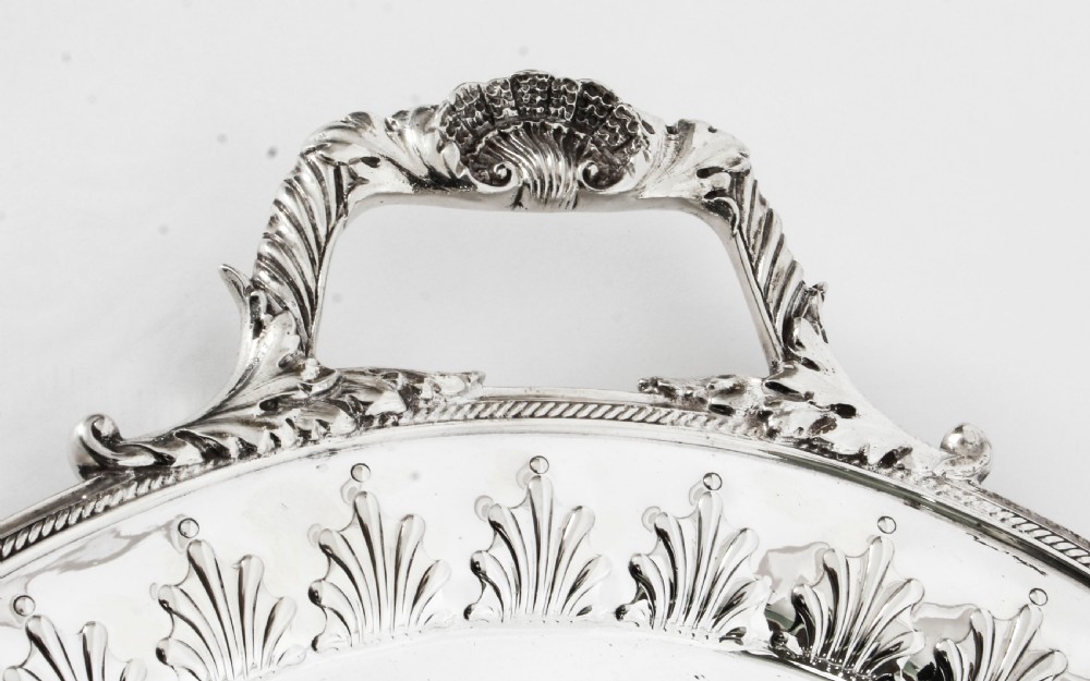 Antique Victorian Neo Classical Oval Silver Plated Tray William Hutton 19th C
 View VI