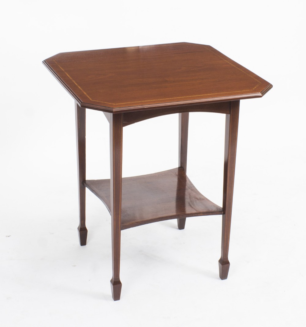 Antique Inlaid Mahogany Edwardian Occasional Table c.1900

