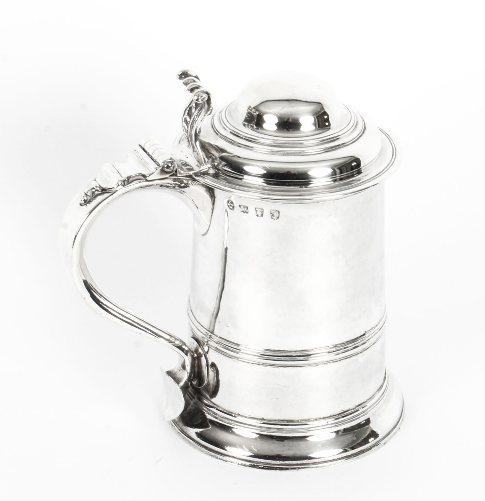 Antique English George III Silver Tankard Thomas Whipham & Charles Wright 1759
