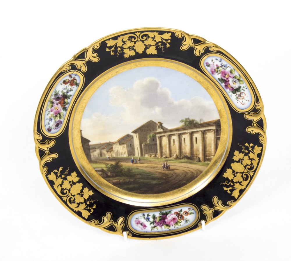 Antique Porcelain Plate Pucher Deroche, Paris C1880
