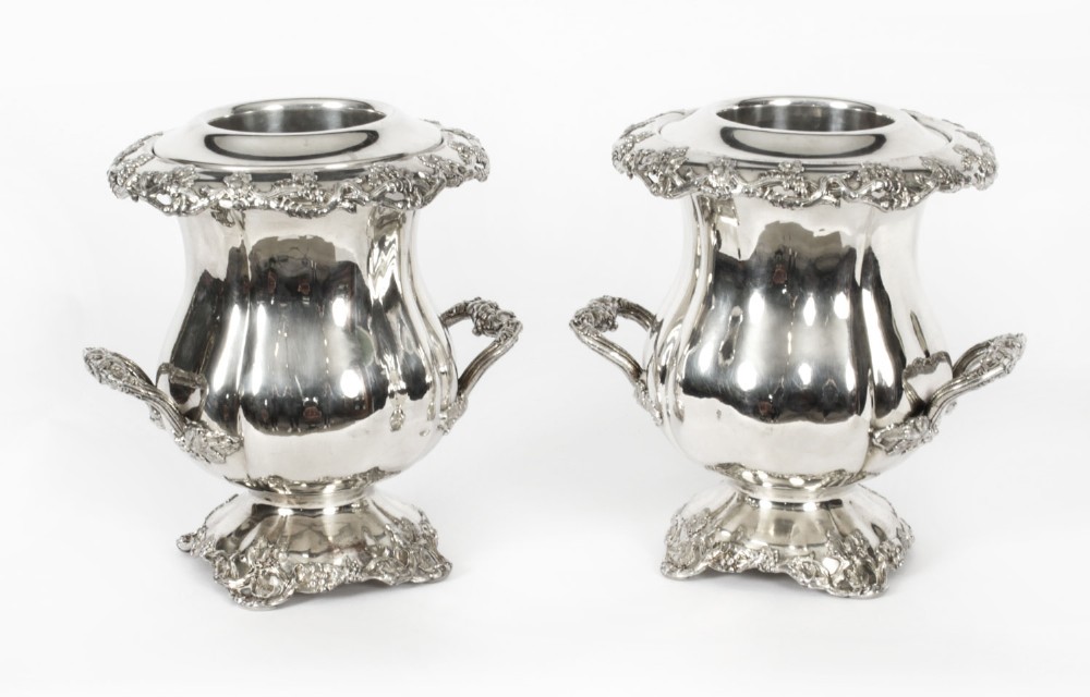 Antique Pair French Doublé Wine Coolers C1830 19thc