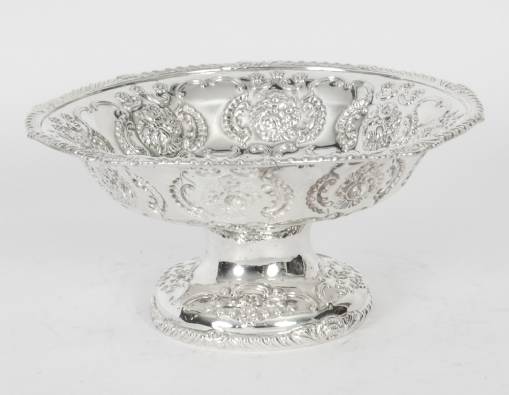 Antique Silver Plated Fruit Bowl Centerpiece C1880 19th Century
