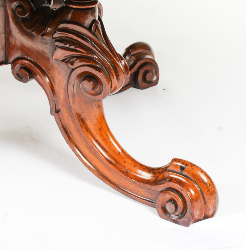 Antique Burr Walnut Oval Coffee Table Circa 1860 19th Century View XI