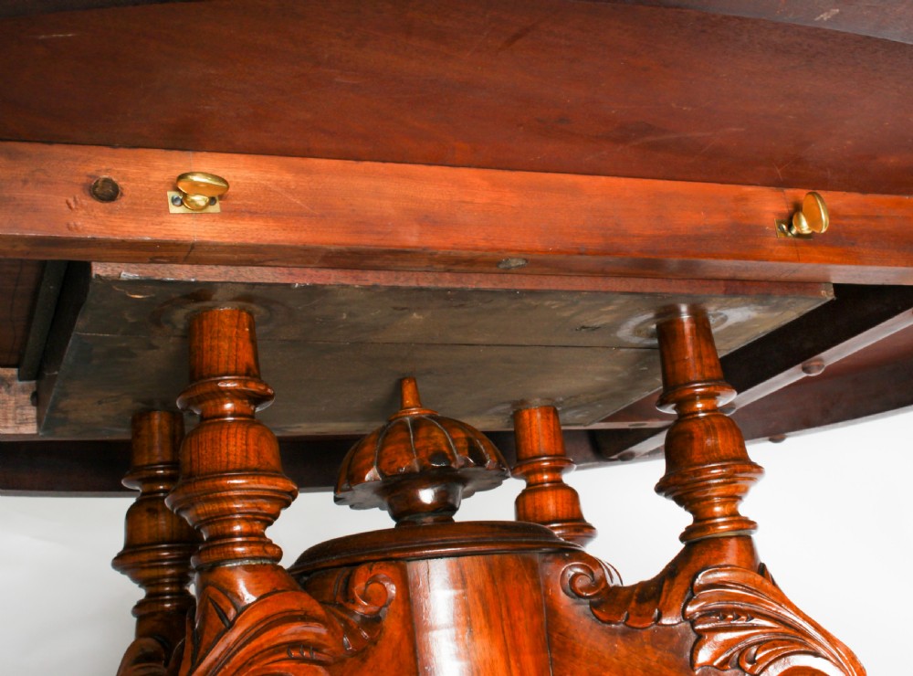 Antique Burr Walnut Oval Coffee Table Circa 1860 19th Century View XIV