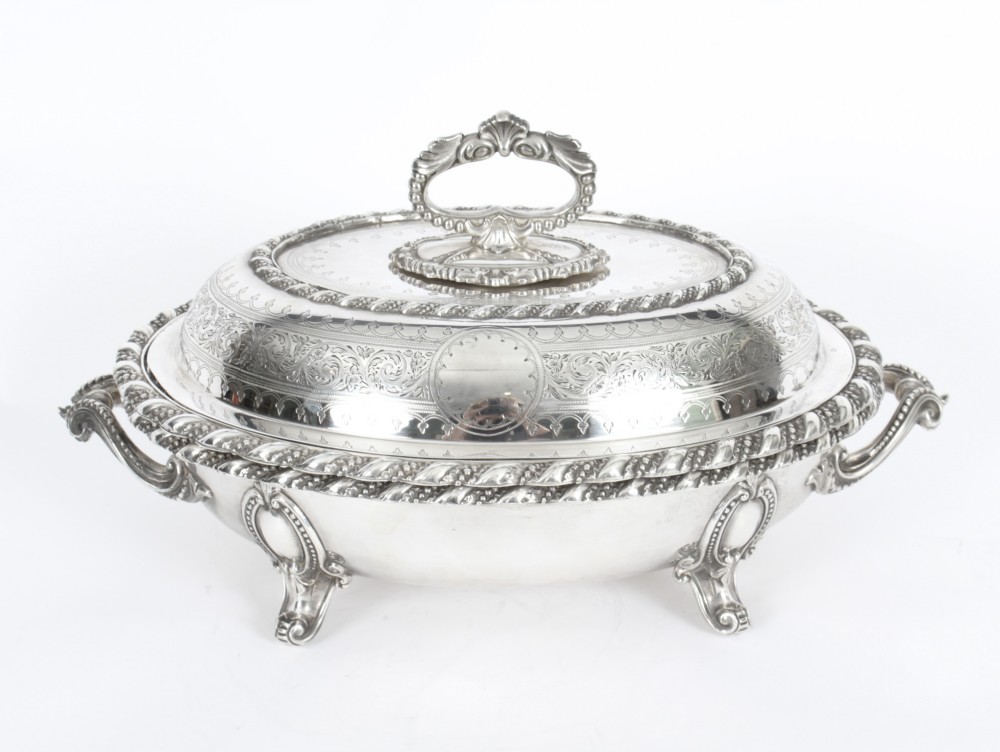 Antique English Entree Dish by Martin Hall 1859 19th Century
