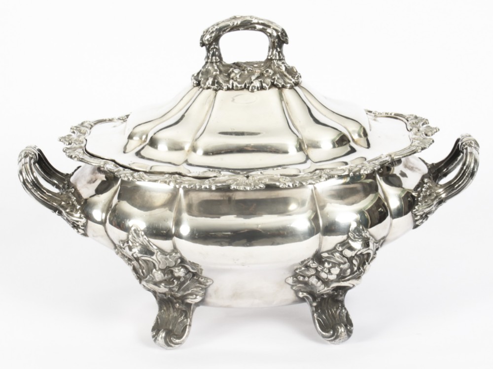 Antique Old Sheffield Plate Tureen & Domed Cover C 1790 18th C
