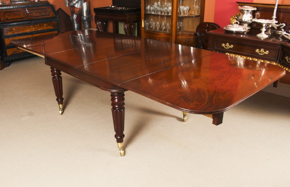 Antique 10ft Regency Flame Mahogany Extending Dining Table C1820 19th C
