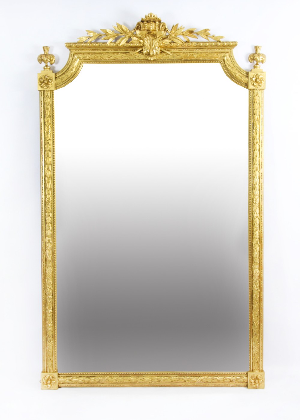 Antique Large French Giltwood Wall Mirror c.1860 - 204x125cm 19th C
