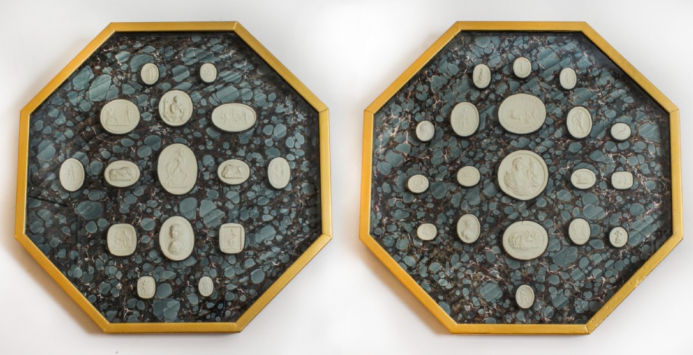 Antique Pair of Italian Framed Grand Tour Intaglios Early 19th Century
 View XVI