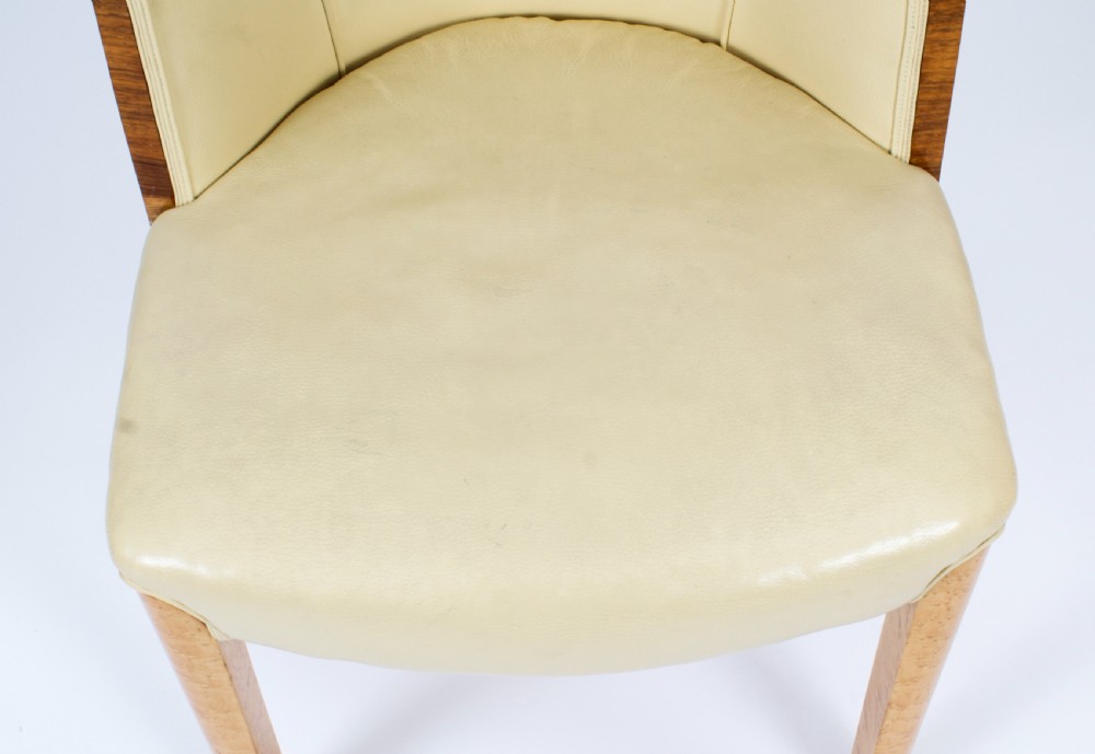 Antique Art Deco Birds-Eye Maple Dining Table & 6 Cloud Back Chairs C1920
 View XIX