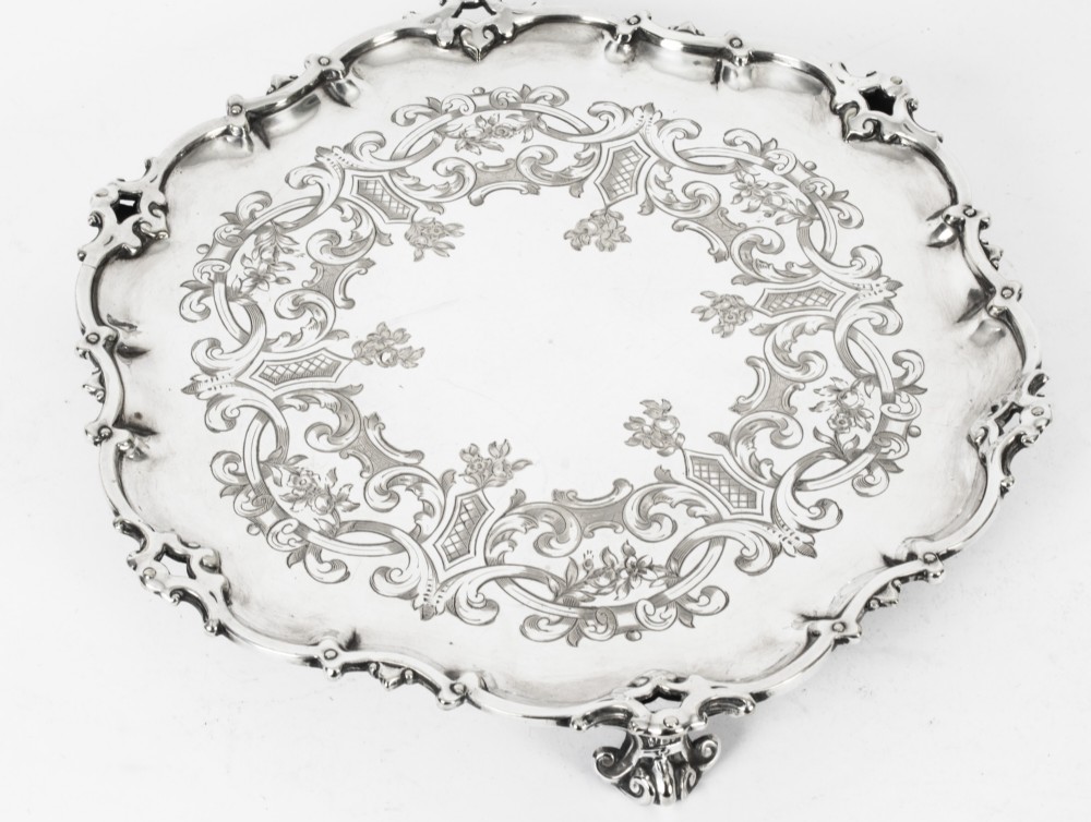 Antique Old Shefield Silver Plated Salver by Smith, Sisson & Co C1830 19th C
