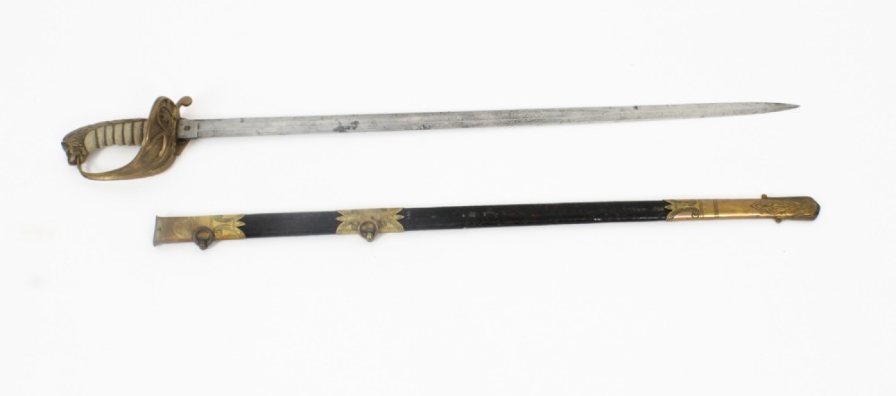Antique Naval Officers Sword by Whiteman Outfitter 19thC
